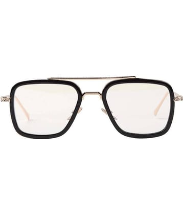 Kanny Devis - Gold Rectangular Sunglasses ( Pack of 1 )