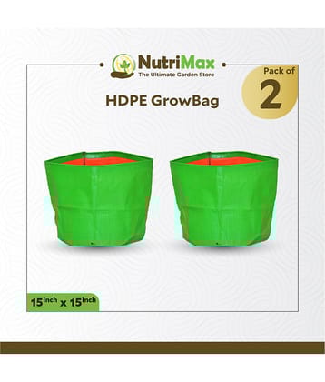 Nutrimax HDPE 200 GSM 15 inch x 15 inch Pack of 2 Outdoor Plant Bag