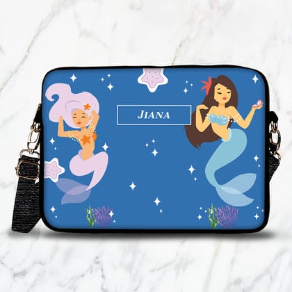 Sassy Mermaid Kids Laptop Bag-AquaMarine / 13.3"