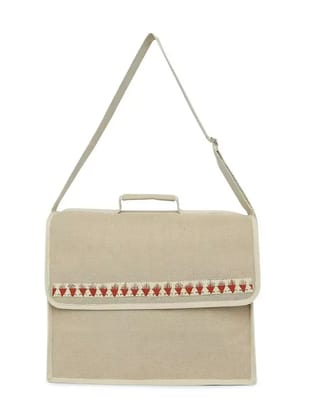 Tisser Laptop Bag With Warli painted Stripe