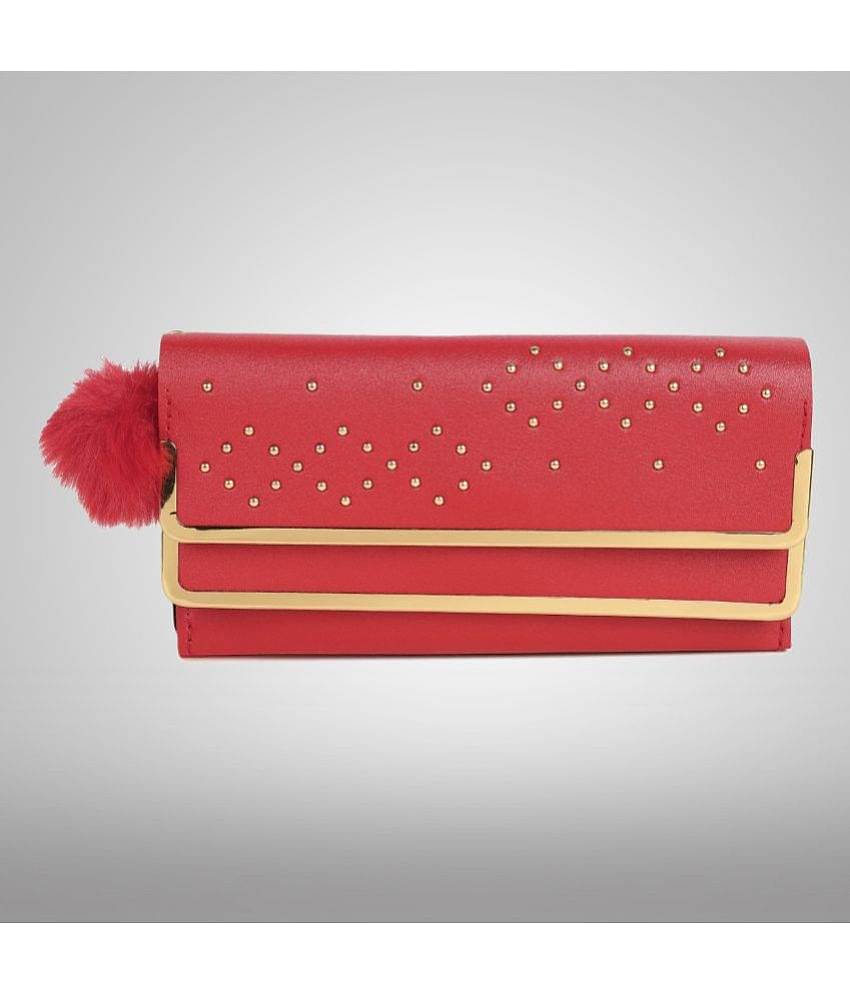 Arshia Fashions - Red Faux Leather Purse