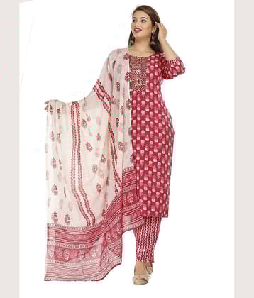 JC4U Cotton Kurti With Pants - Stitched Suit Pack of 3