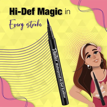 Dazller Hi-Def Eyeliner duo|Velvet Matte|Water-Resistant|Smudge-Proof|Long Stay|Single Stroke|Precise Application|Black+Blue|2.2g, gel Dazller Hi-Def Eyeliner duo|Velvet Matte|Water-Resistant|Smudge-Proof|Long Stay|Single Stroke|Precise Application|Black