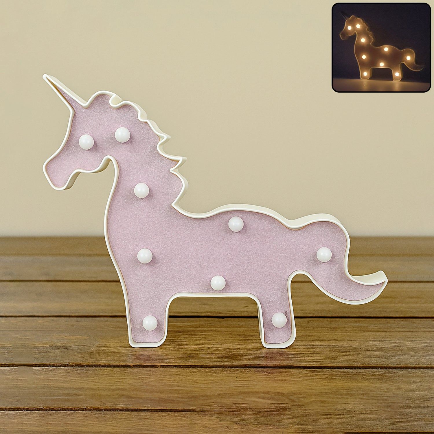 Magical Unicorn Shaped LED Decorative Night Light (1 Pc)_assorted colour