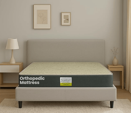 Starlon Orthopedic Foam Mattress | Dual Comfort Design | Spine Alignment | 5- Years Warranty | Medium Firm | 3 Layered Orthopedic Mattress | Single Size (30x78x4 Inches)