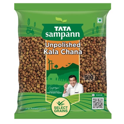 Tata Sampann Unpolished Kala Black/Brown Chana, 500gm