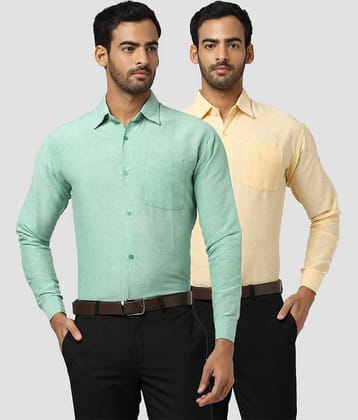 DESHBANDHU DBK - Multicolor Cotton Regular Fit Men's Formal Shirt ( Pack of 2 )