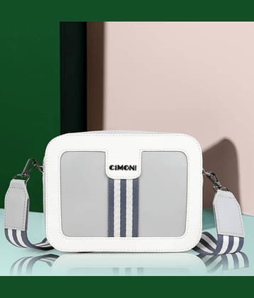 CIMONI Sling Bag Faux Leather Set of 1 ( Light Grey )