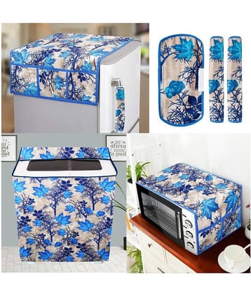 E-Retailer Set of 6 Polyester Blue Fridge Top Cover