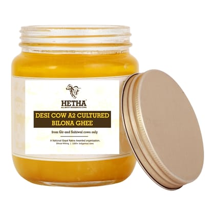 Desi Cow A2 cultured Bilona Ghee / A2 Ghee (Size - 250 ml) by HETHA ORGANICS LLP