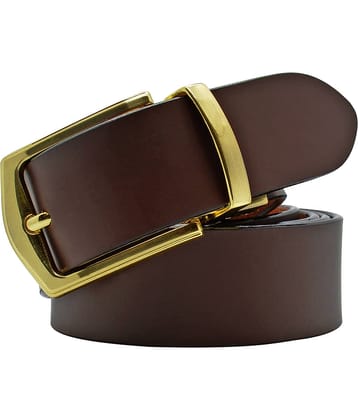 Loopa - Brown Leather Men's Formal Belt ( Pack of 1 )