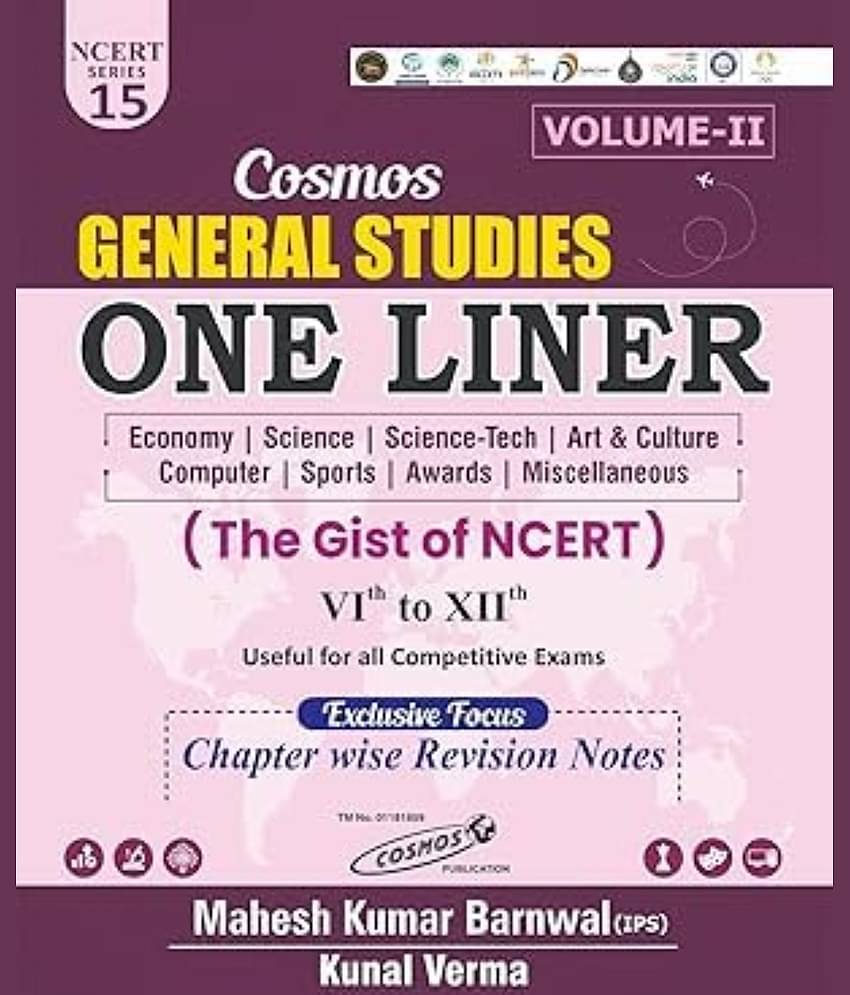 Mahesh Kumar Banrwal General Study One Liner Vol-2, 2025-25 Edition (The Gist Of NCERT Class 6-12)