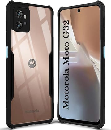 PLUGTECH Slim Shockproof Case | Matte Black Soft | Drop Protection | Precise Cutouts | Premium Mobile Cover for Moto G32