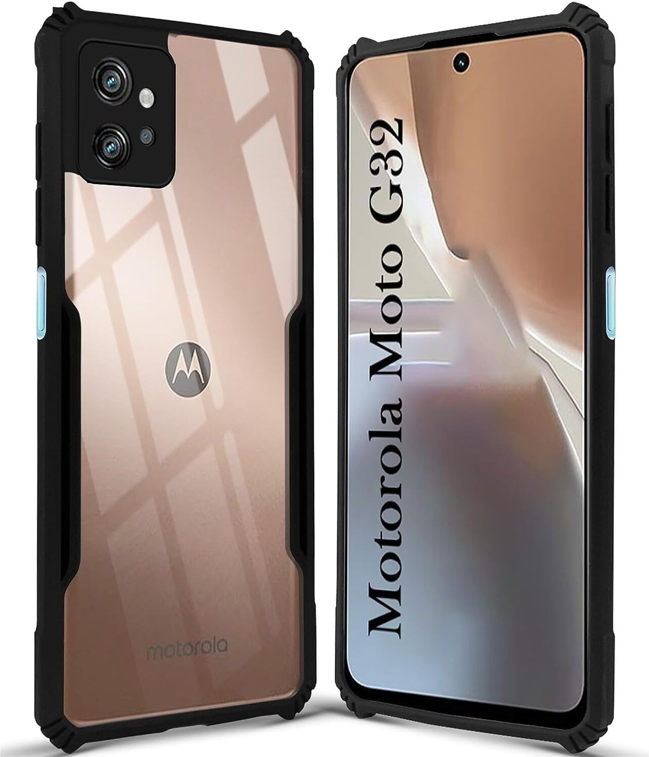 PLUGTECH Slim Shockproof Case | Matte Black Soft | Drop Protection | Precise Cutouts | Premium Mobile Cover for Moto G32