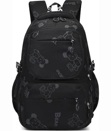 Tinytot Black Polyester Backpack For Kids
