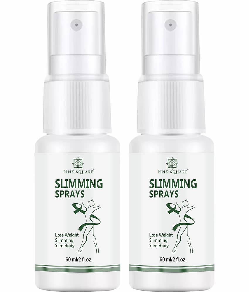 pink square Body Slimming Spray Oil Reduce Fat Burner from Belly Shaping & Firming Oil 100 mL Pack of 2