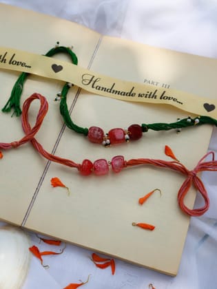 Avin Orange Rakhi Set-Multicolored