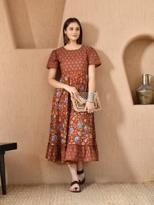 Indi Era Dress-S / Maroon
