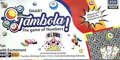 Braintastic Portable Tambola Board Game with 300 Different Tickets for All Age Groups (Small Size)