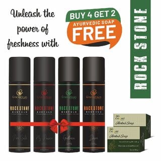 (Buy 4 and Get 2 Soap Free) Rock Stone Long Lasting Deodorant Bodyspray For Men (75 ml)