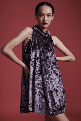 CRUSHED VELVET MINI-M / Dusty Mauve