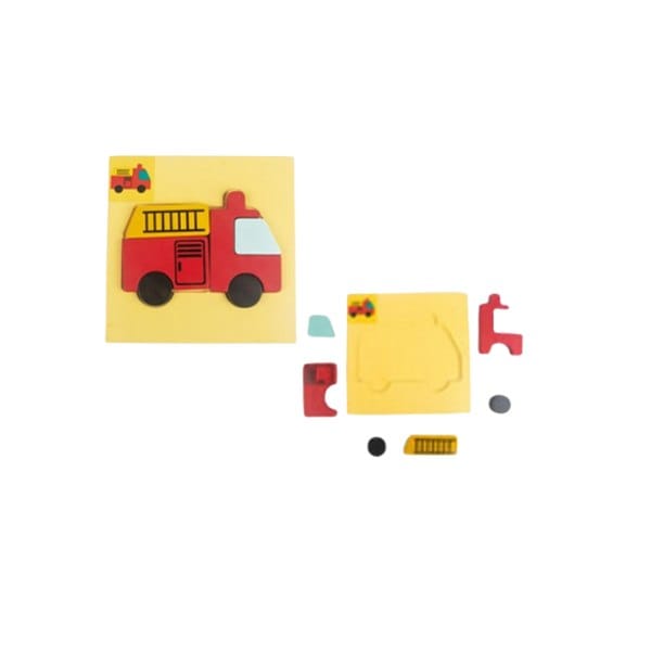 Wooden Board Puzzle Fire Truck