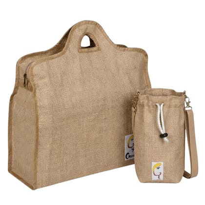 Eco-Friendly Jute Bag Set - Sustainable Grocery and Bottle Bags