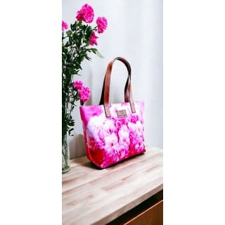 tote handbag in digital printed fabric for women and girls