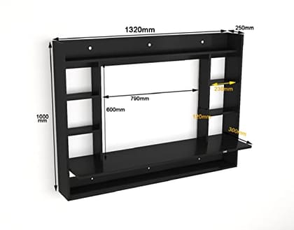 DAS Devin Wall Mount TV Entertainment Unit/Set Top Box Stand for Up to 32" Screen- Black (Engineered Wood) DAS Devin Wall Mount TV Entertainment Unit/Set Top Box Stand for Up to 32" Screen- Black (Engineered Wood)