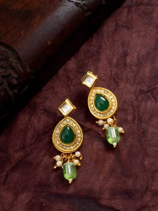 Morison Golden Oval Earrings Simple Yet Sophisticated