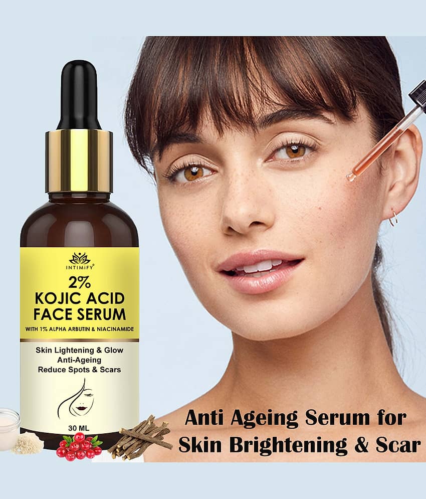 Intimify 2% Kojic Acid Serum, for Skin Brightening, Skin Whitening, anti acne serum, kojic acid face serum, 30 ml