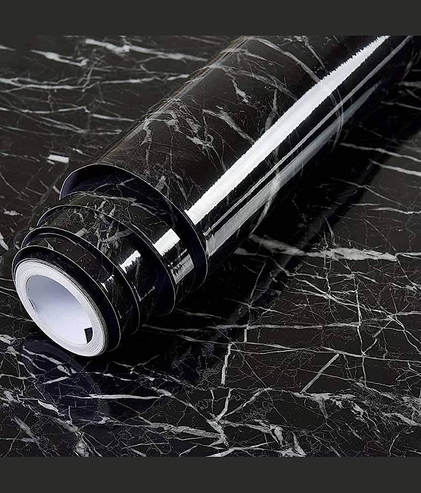 Geeo Premium Black Marble Design Wallpaper 60cm x 2m (Pack of 1)