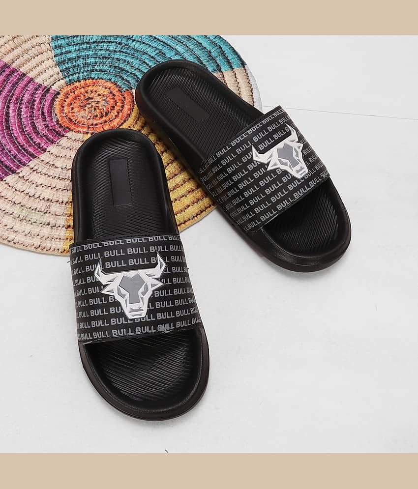 PERY PAO Black Men's Slide Flip Flop