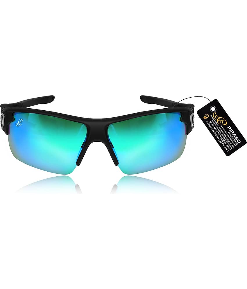 PIRASO Black Visor Sunglasses ( Pack of 1 )