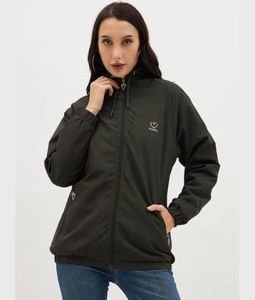 SCOLLER Women Biker Jacket ( Olive )