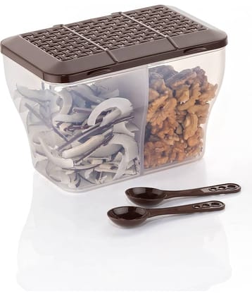 MAGICSPOON Dry Fruit Container Plastic Brown Multi-Purpose Container ( Set of 1 )