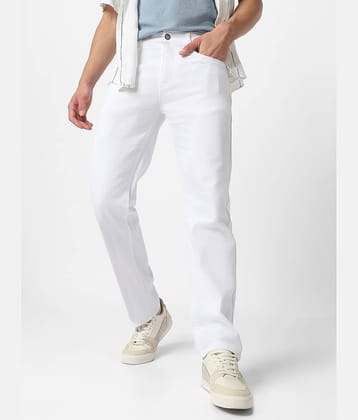 Urbano Fashion Regular Fit Washed Men's Jeans - White ( Pack of 1 )