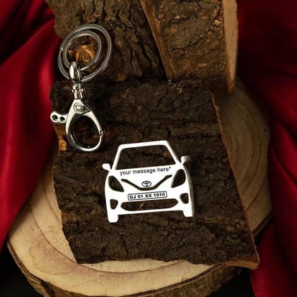 Toyota Glanza Keychain-Front View / Silver