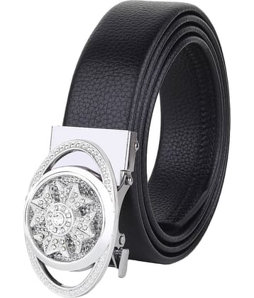 SILKSHOPPING - Black PU Men's Casual Belt ( Pack of 1 )