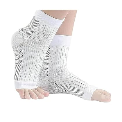 USOXO Neuro Sock I Open Toe Compression Ankle Foot Sleeves I Orthopedic Neuropathy Socks I Sports Nano Brace for Plantar Arch Support Swelling Heel Pain Injury Recovery Women & Men (P-1)
