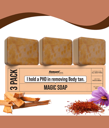 Sonavi Skin Whitening GHARSOAP Soap for All Skin Type ( Pack of 3 )