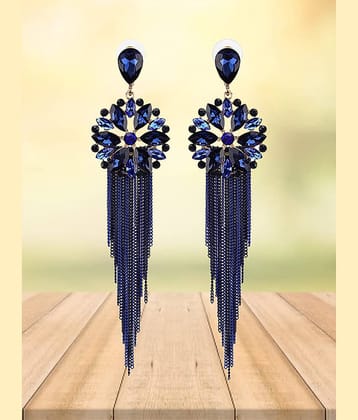YOUBELLA Blue Danglers Earrings ( Pack of 1 )