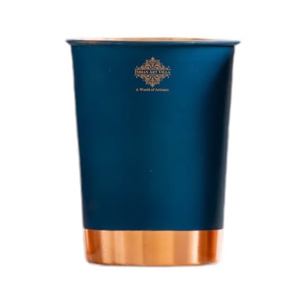 Indian Art Villa Premium Copper Glass in Ombre Silk Finish : "The Art of Wellness & Beauty" - 275 ML-Orange / 1