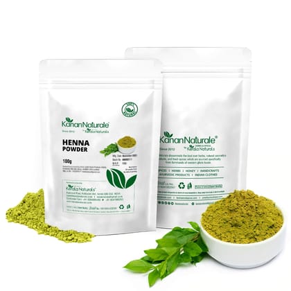Kerala Naturals Henna Powder 200 gm ( 100 gm x 2 Packs ) (Size - 200gm) by Kerala Naturals