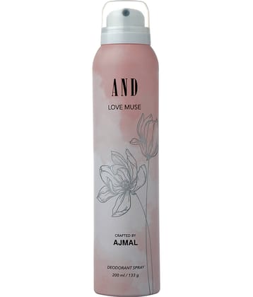 AND Love Muse Deodorant 200ml Body Spray Gift For Women Longlasting Crafted by Ajmal Pack of 1