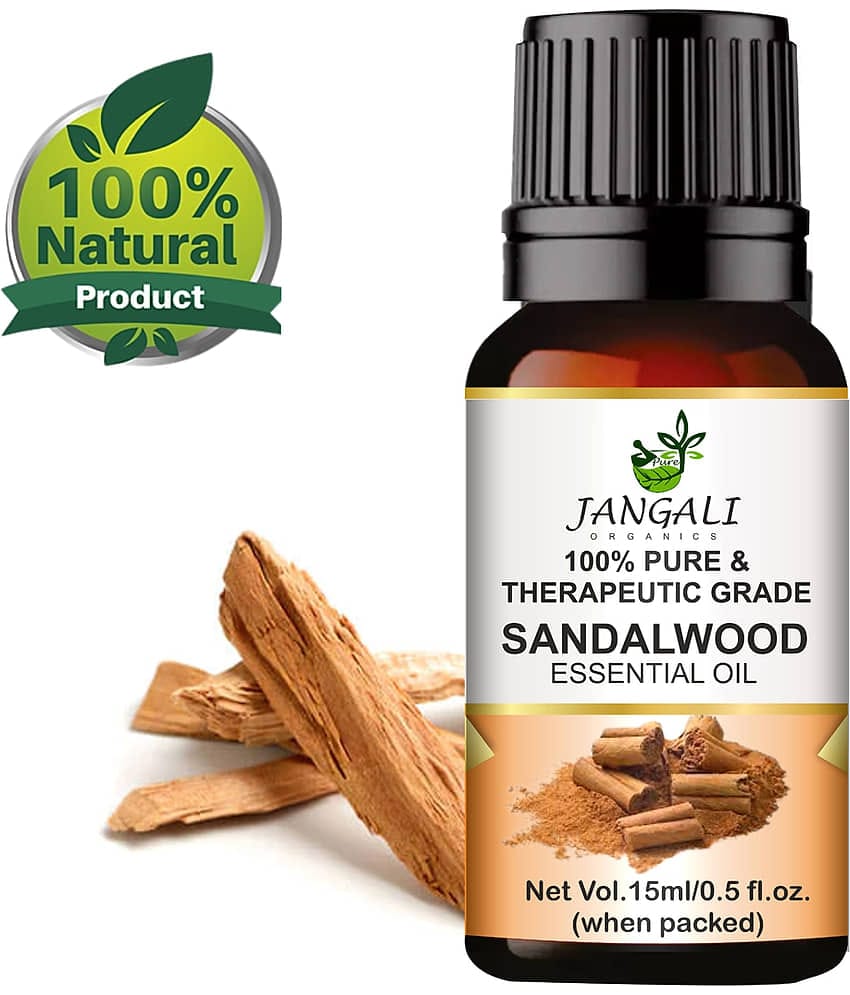 PURE Jangali ORGANICS Sandalwood Essential Oil (Chandan Oil) For Bright Skin 15 ml