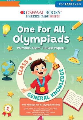 Oswaal One For all Olympiads Previous Year Paper Solved Paper General Knowledge Class 4 Exam 12 August 2025 [Paperback] OSwaal