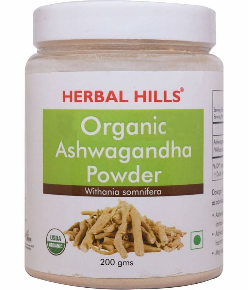 Herbal Hills Organic Ashwagandha Powder 200 gm Pack of 4