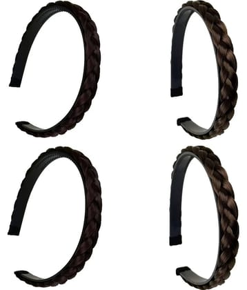 Rhosyn Black Women's Hair Band ( Pack of 4 )