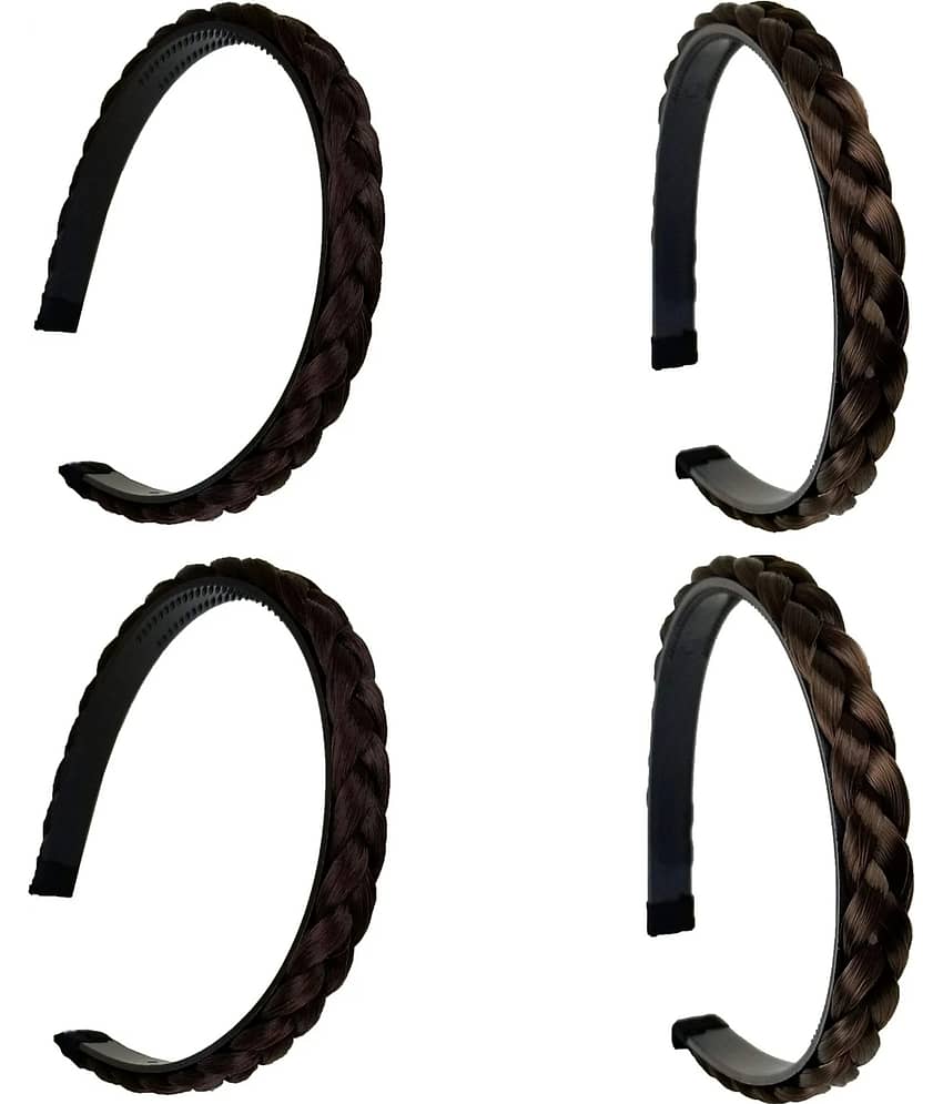 Rhosyn Black Women's Hair Band ( Pack of 4 )